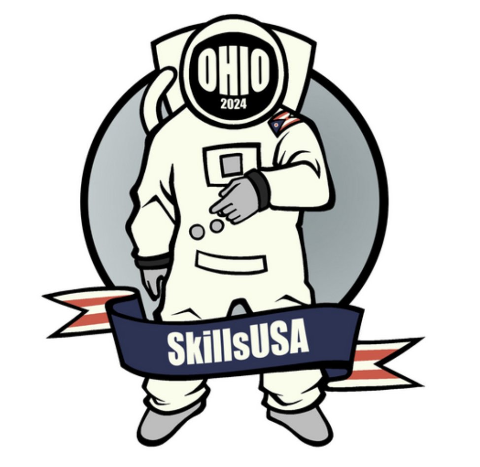 Congratulations to Shelby Childress, a senior from Miss Meg Garbincus's Studio Art program at Euclid High, the first place winner in the SkillsUSA Pin Design Contest for Ohio! Shelby will receive a plaque and certificate and be recognized at the SkillsUSA Ohio State Competition!!