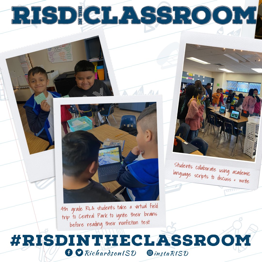Students in Ms. Schutza's class <a href="/AikinEagles/">Aikin Eagles</a> went on a virtual trip to Central Park 💡 Sparking their interest in discussions and writing with their peers. #RISDInTheClassroom #RISDWeAreOne