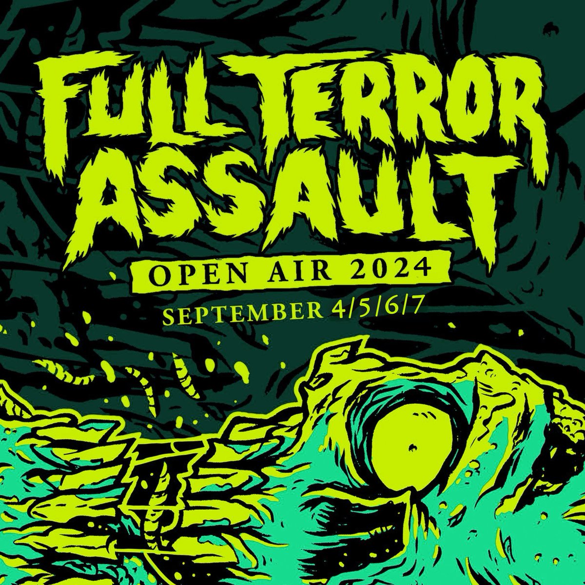 Don't miss the metal mayhem! Early bird passes for Full Terror Assault Round 9, September 4-7, 2024, are up for grabs. Grab yours before they're gone! 📷📷 buff.ly/3UyusEl #Festival #fullterrorassault #thrashmetal #metalbands #deathmetal #deathmetalbands #thrashmetalbands