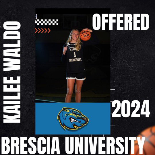 After a great conversation with @C0ACHC I am so excited to announce that I have received an offer to play college basketball!! Thank you for coming to watch my game! 

@CoachVann35 @rfvann24 @BresciaWBB @C0ACHC @sm_ladypanthers