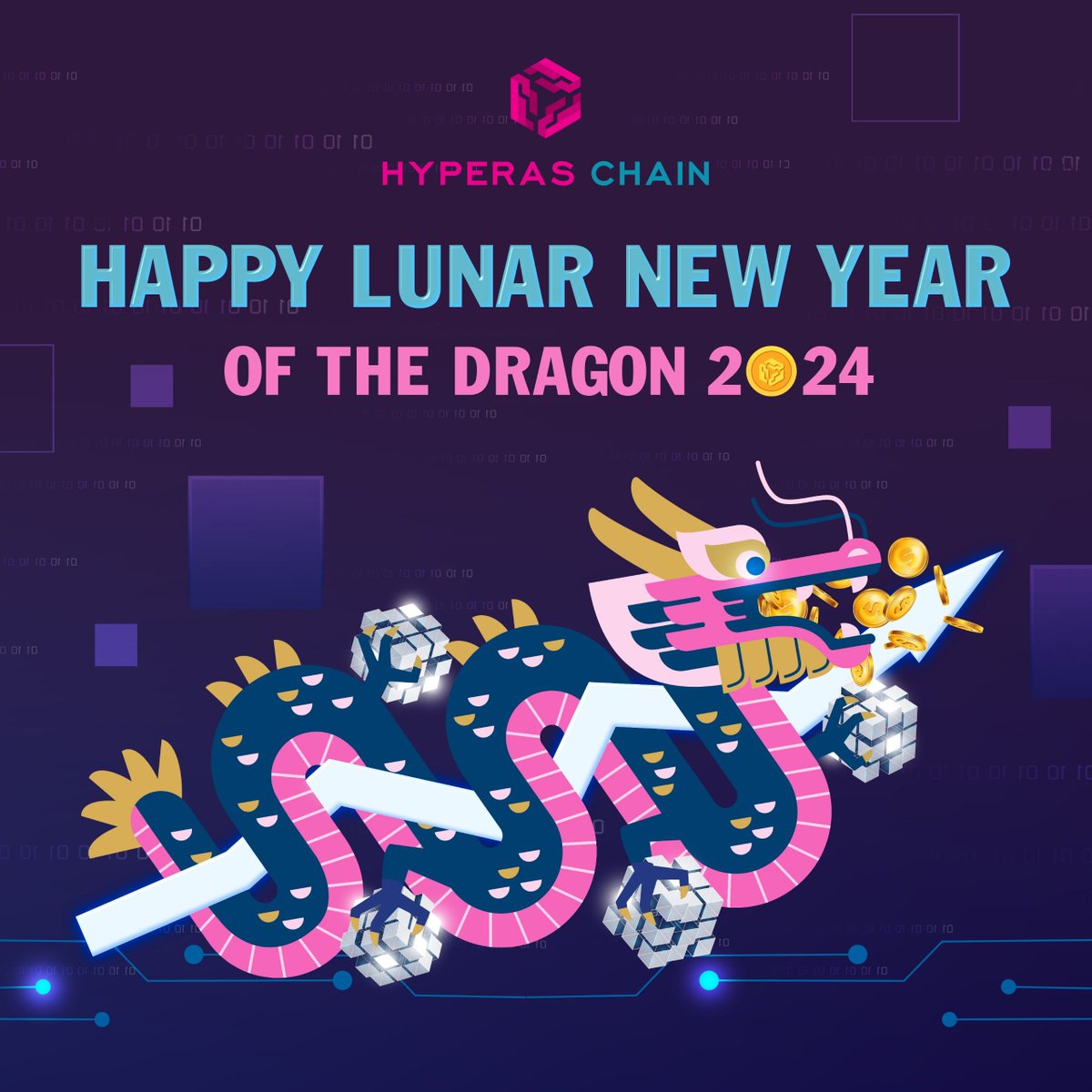 hyranetwork's tweet photo. Happy Lunar New Year of the Dragon 🐉
May we all soar like dragons, retaining our health, love, motivation, wisdom, and resilience to live 2024 to the fullest! ❤️
🏆2024 is gonna be the Year of Hyperas Chain and the whole community. 🐉
#HyperasChain #LunarNewYear #HappyNewYear https://t.co/UFZlyCgVRI