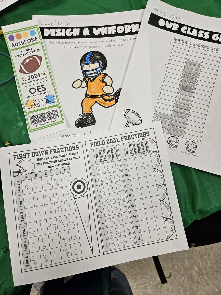 Klp_1111's tweet photo. Football Friday is in full effect!!! Students are working on fractions, graphing, and being creative. I feel privileged to have the opportunity to give them a learning day like today. #blessedteacher #5thgrade #oes https://t.co/AMLu9IWlGK