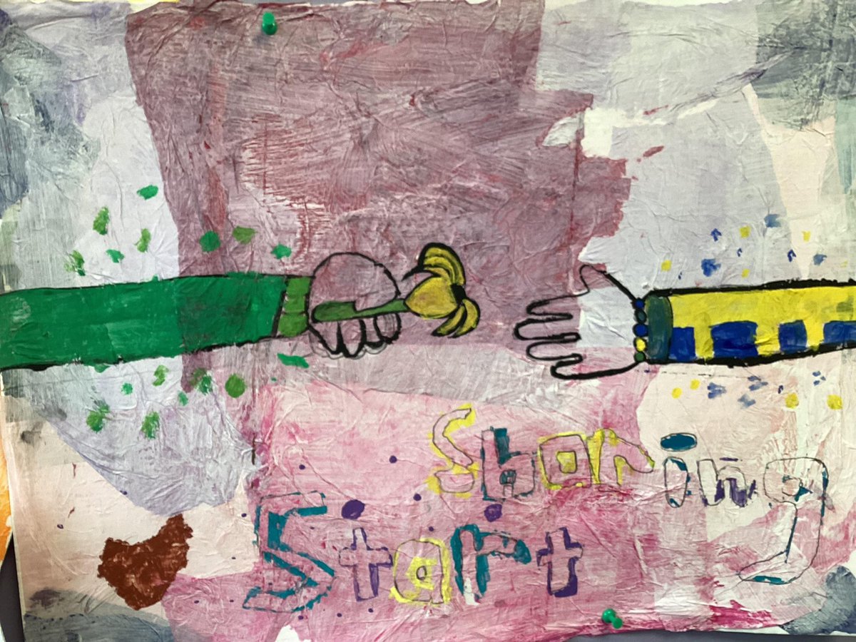 stsidwellsce's tweet photo. Year 6’s artwork this half term has been inspired by @LubaLukova ‘s artwork on justice &amp; fairness. Peace featured quite heavily &amp; when reflecting upon their choices, Year 6 felt that with several conflicts happening currently in the world, peace is an important message to share! https://t.co/zR9O8MbpQy
