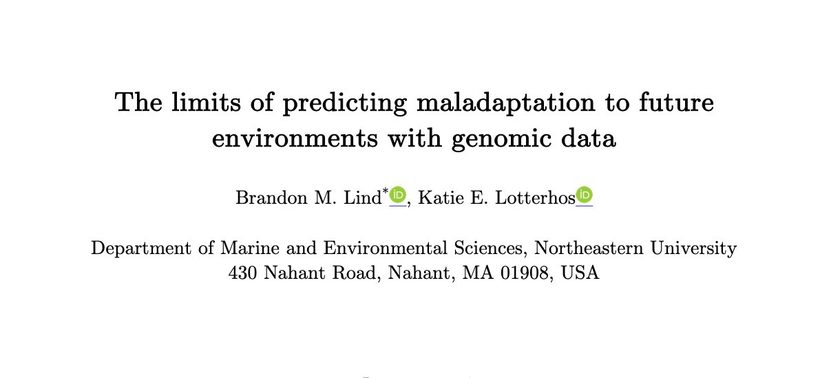 Very happy to announce the release of my newest manuscript with Katie Lotterhos @Northeastern ! (1 / n)