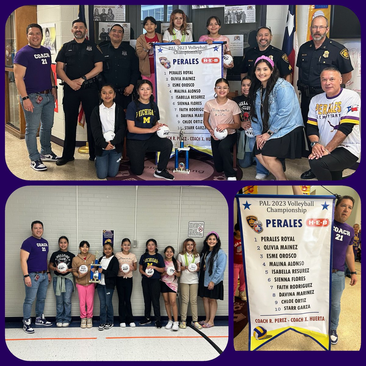 Bea Macias (@bealomacias) on Twitter photo 2023 Volleyball Championship Banner now proudly displayed <a href="/PeralesESchool/">Perales STEAM Elementary School</a>! Thank you <a href="/SATXPolice/">San Antonio PD</a> for presenting it to the team and their incredible coaches <a href="/RoadrunnerRicky/">Richard Perez</a> and Ms. Huerta.
๐๐ 2023 Volleyball Championship Banner now proudly displayed <a href="/PeralesESchool/">Perales STEAM Elementary School</a>! Thank you <a href="/SATXPolice/">San Antonio PD</a> for presenting it to the team and their incredible coaches <a href="/RoadrunnerRicky/">Richard Perez</a> and Ms. Huerta.
๐๐