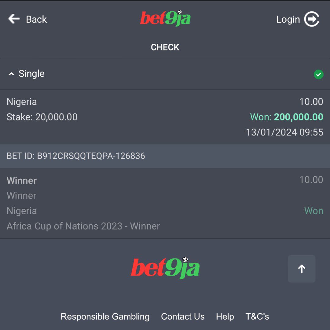 Bet9ja stands by the Super Eagles with early payouts on Nigeria's AFCON victory! #Bet9jaPays believes in the team's strength and determination to bring home the trophy. Don't miss out on the opportunity to cash in early.