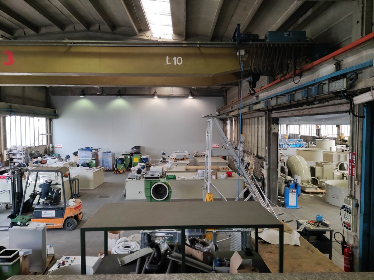 AirCleansrl's tweet image. One of our production departments: #polyethylene  #PVC processing, tidied up and ready to start again on Monday. #biofilters #biotrickling #bioscrubber #scrubber #washingtowers #ducts
#AirClean #InnovativePMI #problemsolving #plantdesign #plantconstruction #plantengineering
