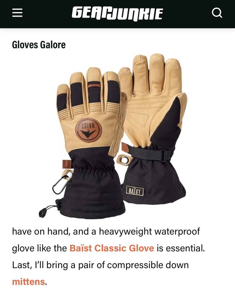Stoked to see our gloves included in this ultimate winter camping gear guide: gearjunkie.com/winter/how-to-…
