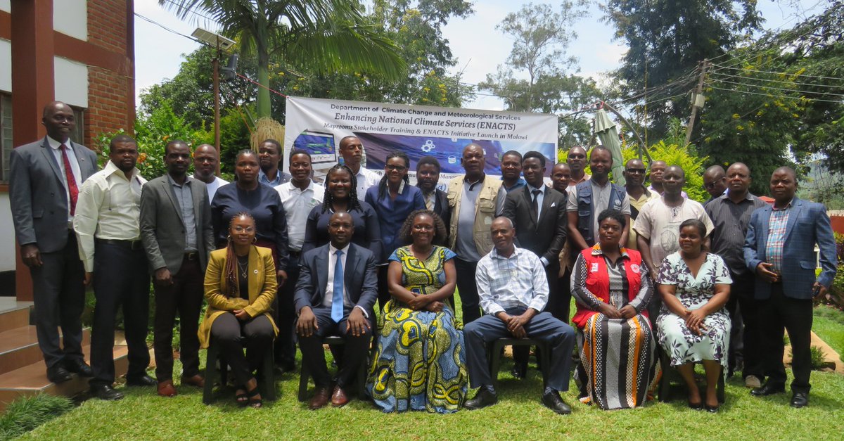 j_ngaina's tweet photo. 🚀 Excited to launch the ENACTS Maproom in #Malawi on Feb 9, 2024, implemented to address gaps in meteorological data &amp; access to climate information 🌍💧🌾 Maproom is hosted by @DccmsM. #ClimateServices @CREWSinitiative, @WMO @climatesociety https://t.co/vuxVPY7reM