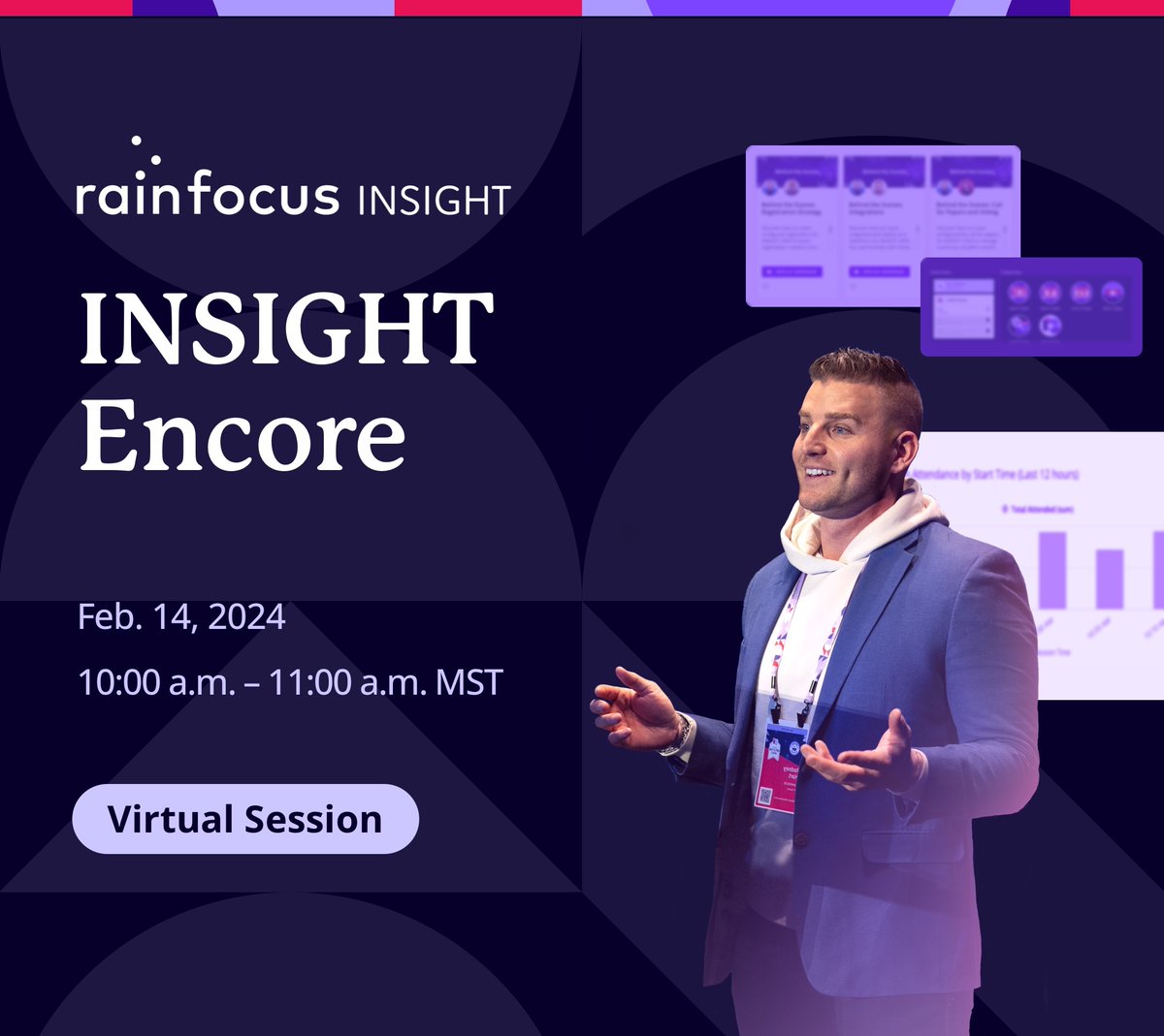 INSIGHT Encore takes place next week! We'll be looking back at the entire #RainFocusINSIGHT event program, providing access to detailed #eventmetrics, and uncovering key learnings for future events. We'll see you there! rainfocusinsight.com/agenda?#encore…