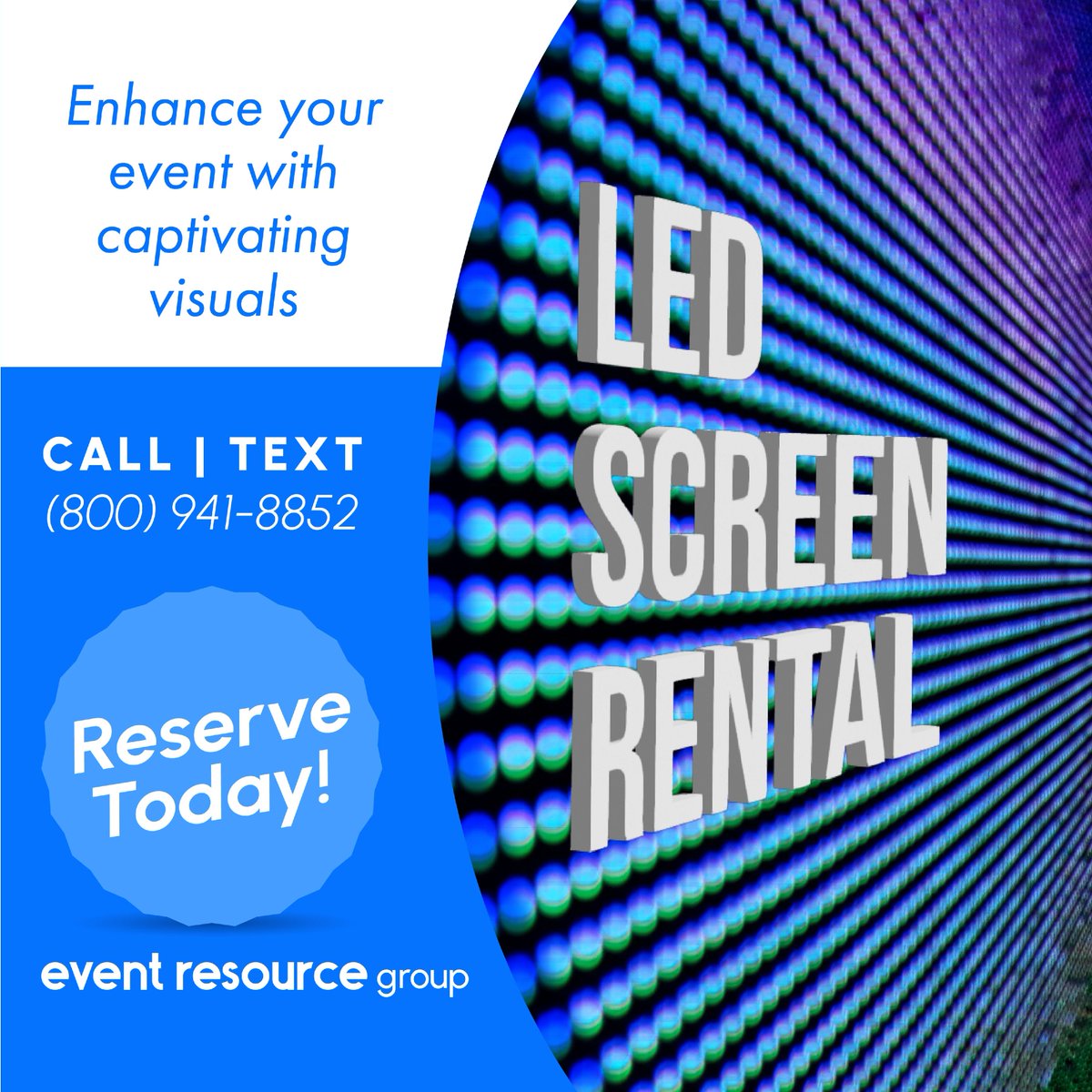 Make your event stand out with an LED screen rental from ERG247. Vibrant displays for a visual experience they'll remember. #LEDScreenRental #EventDisplays #VisualSolutions #TampaEvents #ERG247 #BrighterEvents #AVRentals #MakeItPop #TampaAV #AVRental #LEDRental #Jumbotron #Ju...