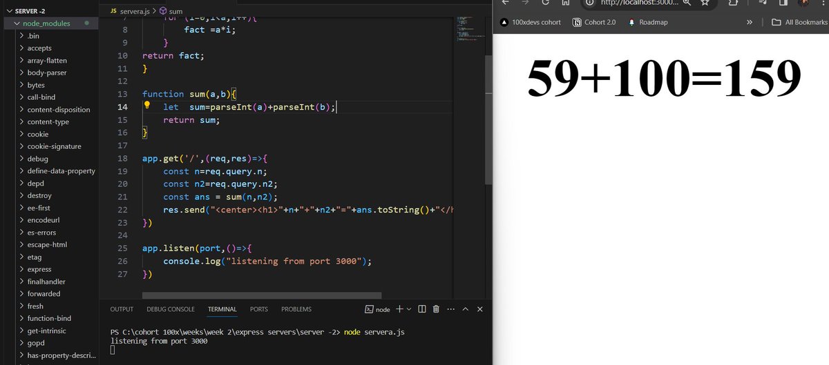 Aaronvern11's tweet image. day 5 :
was a busy day.
went through week2.1 ,2.2 and 2.5 .
revised promises by solving the assignments . this time it was smoother than before . and also went through express and http again in detail .
was a bit hesitant at first but now am glad that revised
#151daysofcode