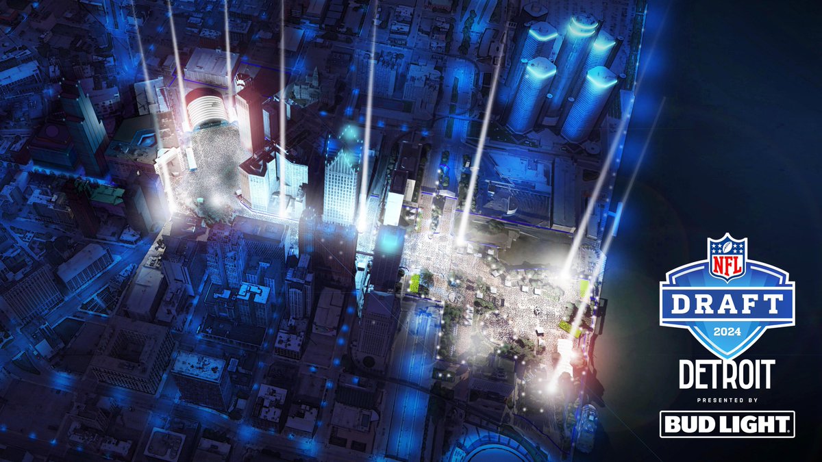 First look at the 2024 #NFLDraft stage in Detroit. 🔥