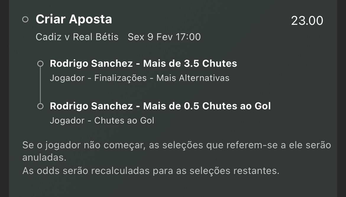 1ª Escadinha de hoje: 

Vou deixar as duas explicações: 

✍🏾 Rodrigo: Com alguns jogadores fora da equipe como por exemplo Isco ( lesão) Ayoze ( lesão) Luiz Henrique ( Botafogo) nosso Meia Atacante deve ter maior minutagem pra hoje. 

Arrasta 👉🏾👉🏾👉🏾