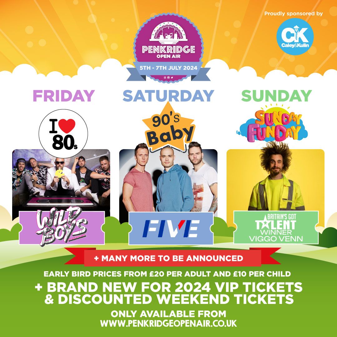 🚨 TICKETS ON SALE NOW 🚨#PenkridgeSummer2024⁠
⁠
👉️ l8r.it/jv9R 👈️⁠
⁠
📅 Fri 5th - Sun 7th July 2024⁠
⁠
🏡 Sponsored by Caley &amp; Kulin Estate Agents 🏡⁠
⁠
#penkridgeopenair #summer #musicfestival