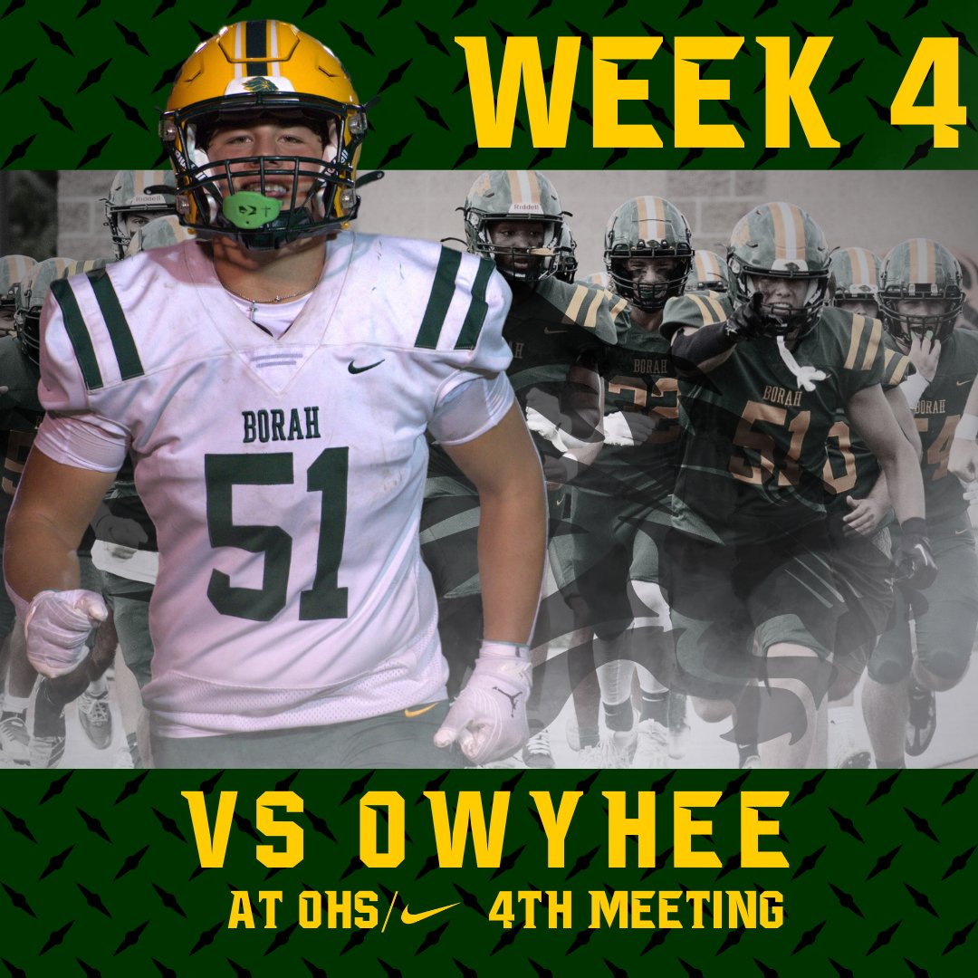 BorahFootball's tweet photo. WEEK 4: vs Owyhee https://t.co/VM2vguqMVg