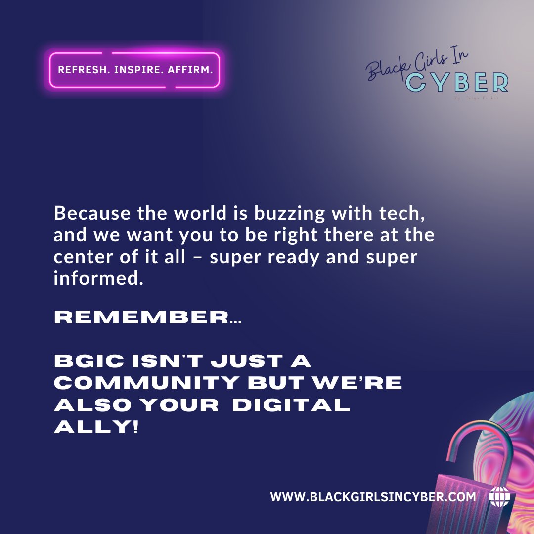 Ever felt a bit lost in the online world? No worries! We're here to talk about keeping things safe and sound.

#BGiC #PrivacyMatters #CyberEducation #CyberCareer #DiversityInTech #DigitalSecurity #CyberAware #CyberCommunity #OnlineSafety #Empower #SecureYourWorld
