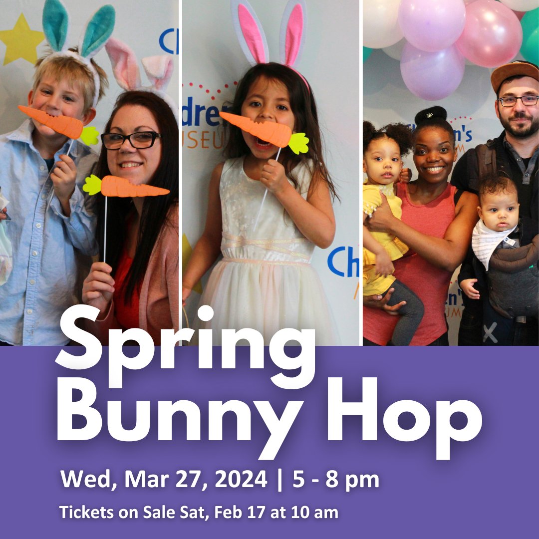 Spring Bunny Hop tickets go on sale Sat, Feb 17 at 10am!🐰🐤🌷 Celebrate the arrival of spring at our LAST #SpringBunnyHop at 21 Wharncliffe Rd S! Members get discounts! Membership does not guarantee admission. Registration is required). Learn more ➡ londonchildrensmuseum.ca/event/spring-b…