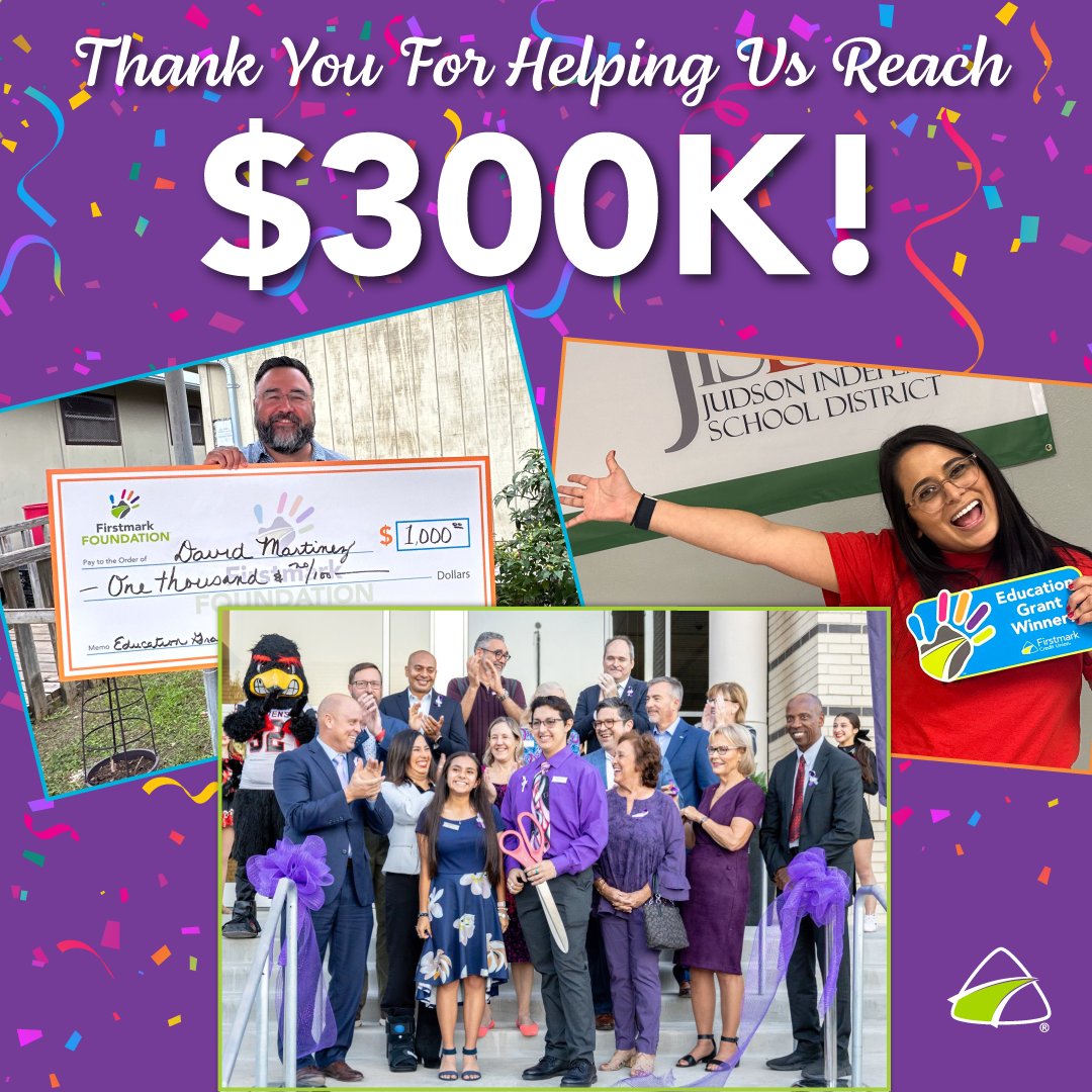 FirstmarkCU's tweet photo. Big news! With the support of our amazing Power of the Dollarยฎ Checking members, the @firstmark_fdn has reached $300,000 in total funds. ๐ ๐ฒ โค๏ธ Together, we're making a difference in our communities! โค๏ธ #SupportingSchoolEmployees #FirstmarkCares #IntheCommunity #FirstmarkCU https://t.co/IG7jY3EEf6