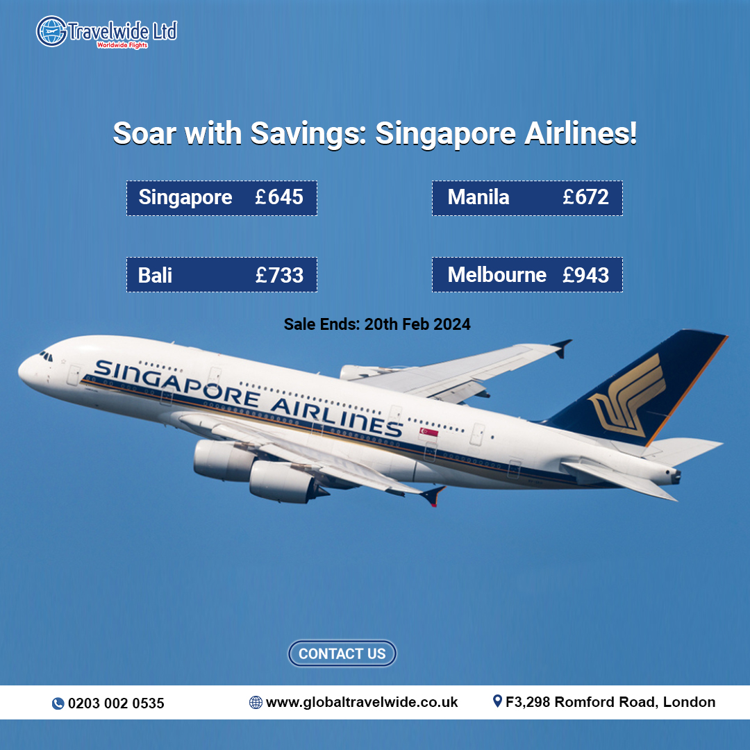 GlobalTravelW's tweet photo. Exciting News! 
#SingaporeAirlines brings you an  flight sale from London Gatwick to #Singapore, #Manila, #Bali, and #Melbourne
🔗  Contact Info:
Call Us: 02030020535
Email: sales@globaltravelwide.com
Website: https://t.co/Cumbs5cUNP
WhatsApp: https://t.co/h9vRg6JayS https://t.co/GV2fBzr2j7