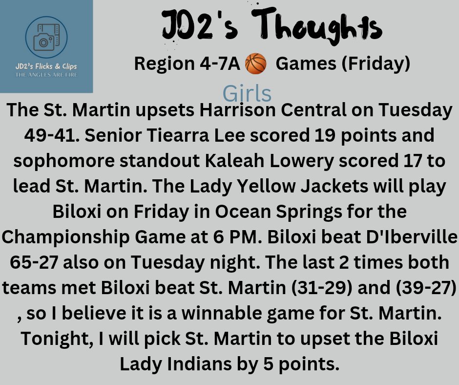 JD2TALK's tweet photo. My thoughts on tonight's Region 4-7A Championship games tonight in Ocean Springs. https://t.co/5gSLWh1G8k