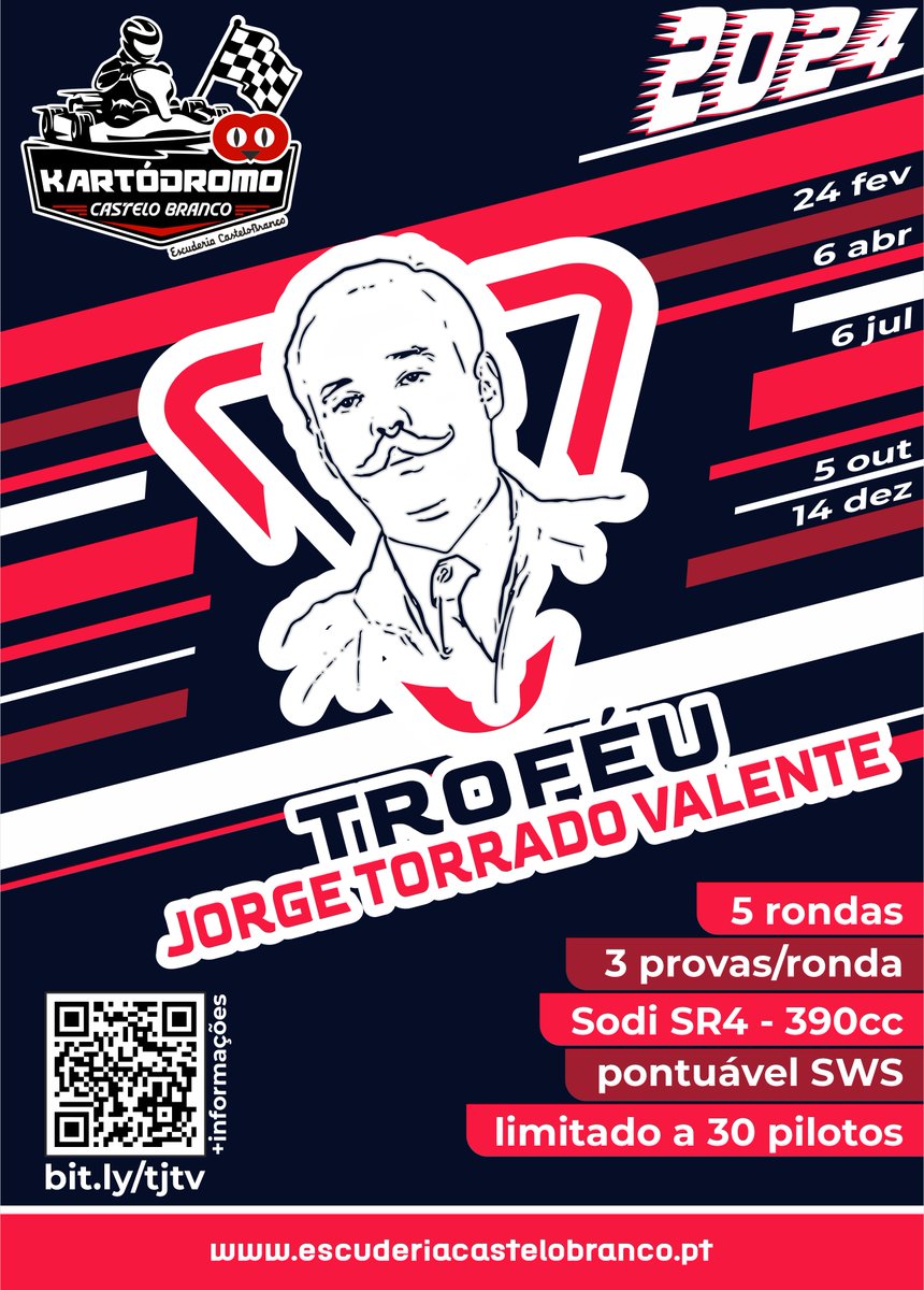 Troféu Jorge Torrado Valente, no Kartódromo de Castelo Branco.

+informações:
bit.ly/tjtv