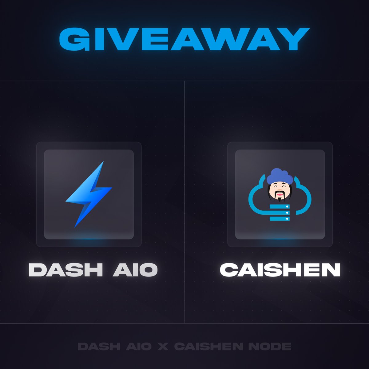 🎉 GIVEAWAY ALERT! 🚀

We're happy to announce a special giveaway in collaboration with Dash AIO! Get ready to level up your Solana sniping game with some exclusive access.

Giveaway Prizes:
🖥️ 1x Beta Access to Caishen Nodes
🔑 1x Weekly Key to Dash AIO's bot

How to Enter:
1️⃣