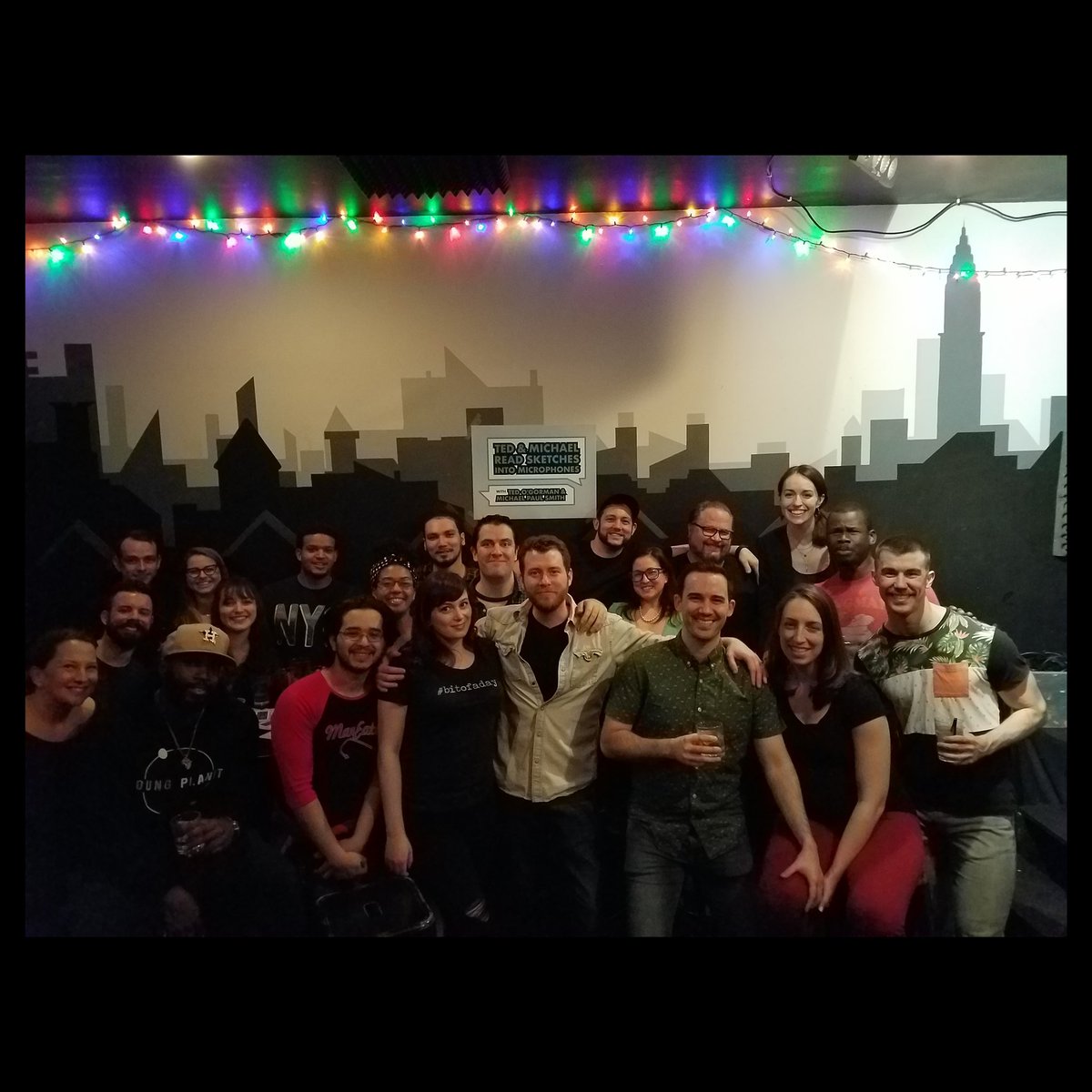 A Ted &amp; Michael #FlashbackFriday 

Flashing back to our Season 1 premiere party at <a href="/Offside_NYC/">Offside</a> in 2019! 

Fast forward and we are 4 seasons in! Thanks for being along for the ride! 

Check it out now— anywhere you get podcasts 🎙️

#sketchcomedypodcast #sketchcomedy #nyccomedians