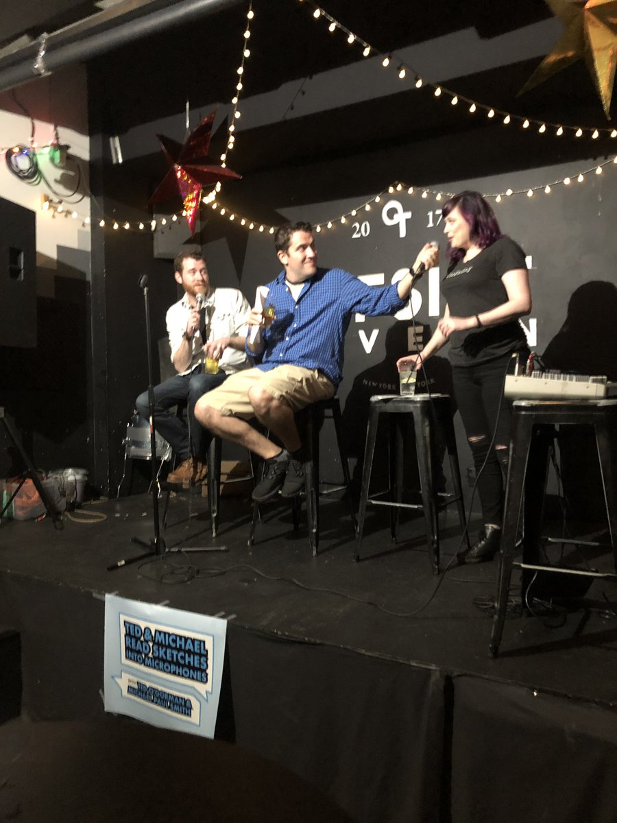 Ted And Michael Read Sketches Into Microphones tweet media