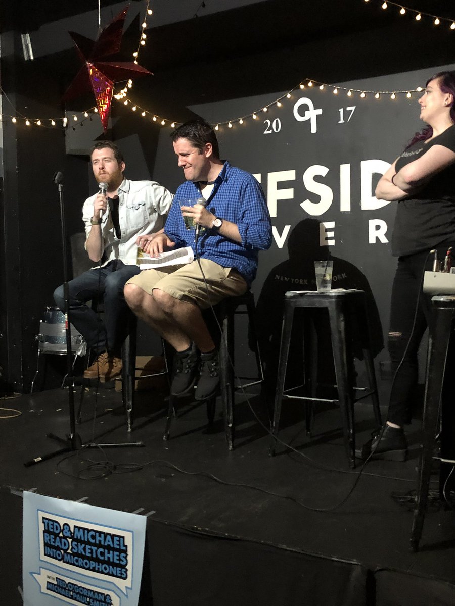 Ted And Michael Read Sketches Into Microphones tweet media