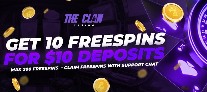 🔥 IT’S FRIDAY FREESPINS 🔥 Only this Friday you get: ▫️ 10 FreeSpins for every $10 deposit up to $200 ▫️ Open a ticket on our support chat 🔗 casino.theclan.gg