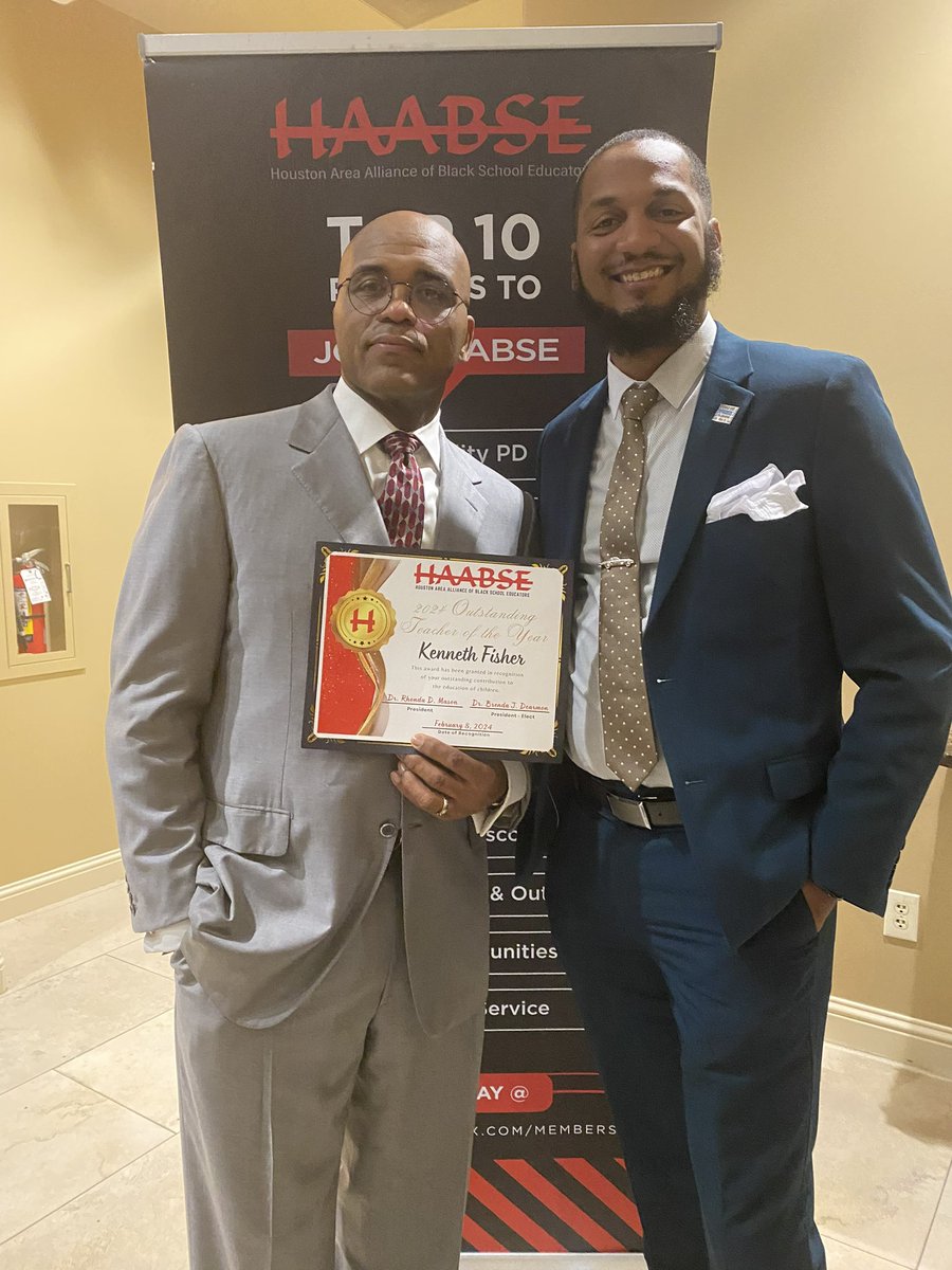 Huge congratulations to our very own Mr. Fisher on being recognized as our HAABSE Teacher of the Year! ❤️🤍