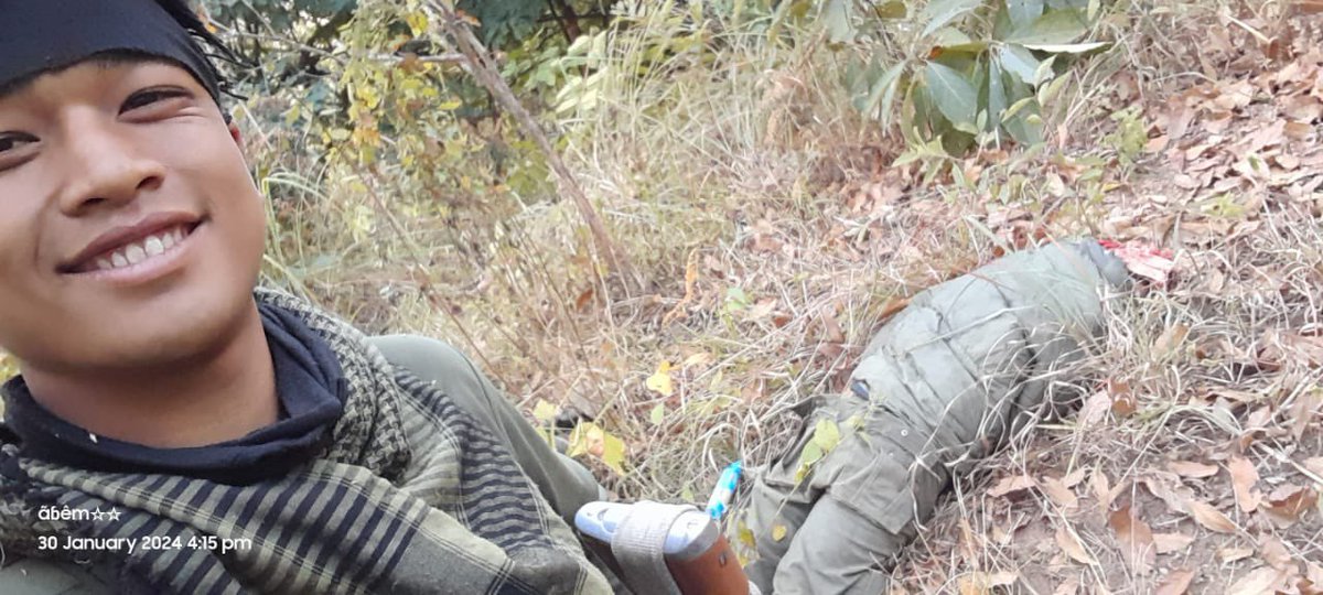 And here you see the face of devil!
How can one take a smiley with a headless body?

#KukiAtrocities 
#KukiTerrorist