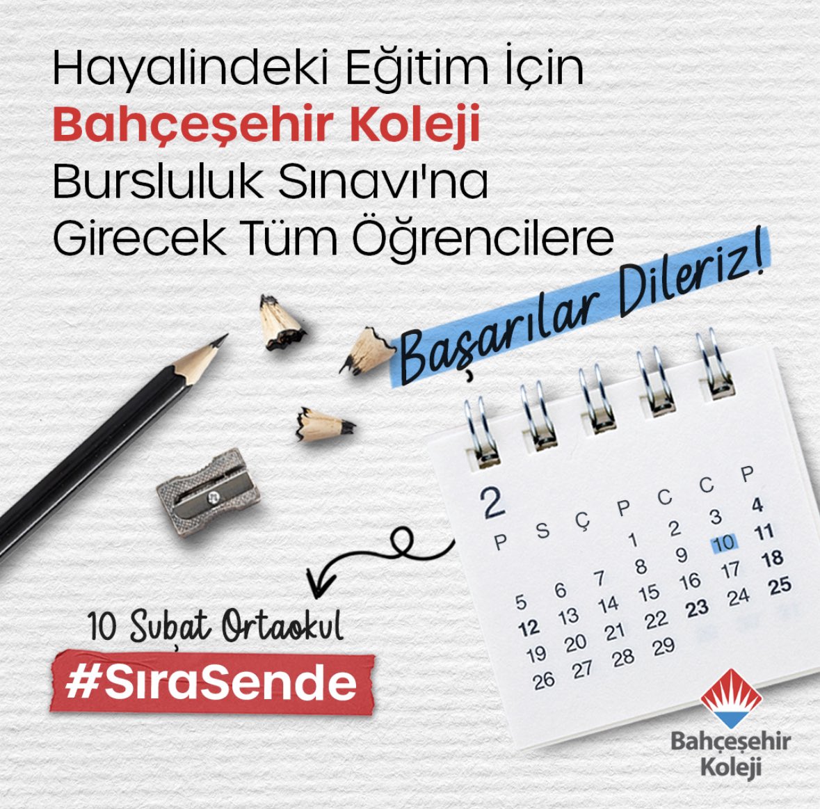 Bahçeşehirli olmak için #sırasende ❤️💙
65 ilde 153 kampüsümüzde
10 Şubat Cumartesi günü “Bahçeşehir Koleji Bursluluk Sınavı”na girecek tüm öğrencilere başarılar dileriz.