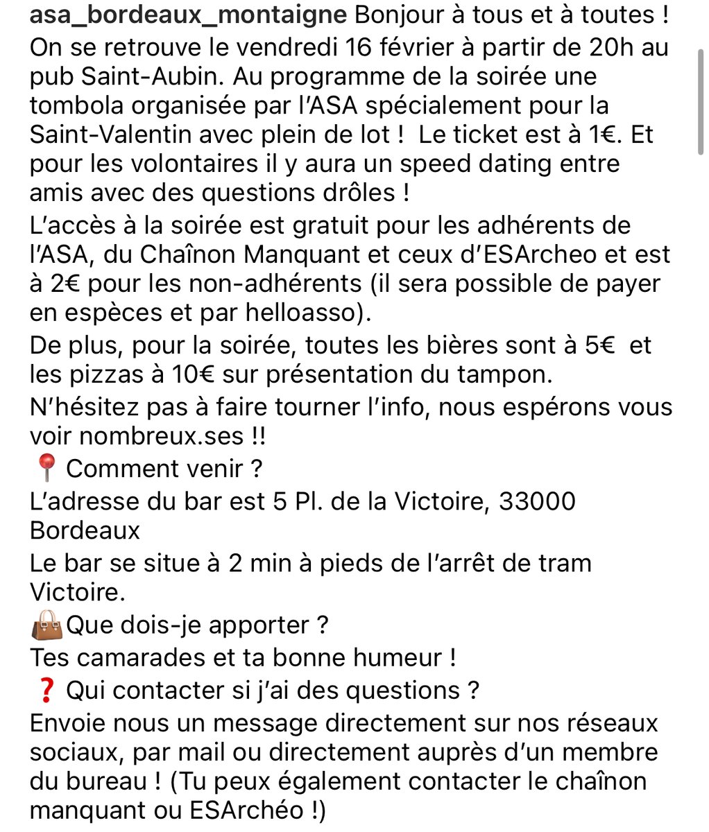 On se retrouve vendredi 16 février au pub Saint-Aubin à partir de 20h pour une nouvelle soirée inter-asso !!