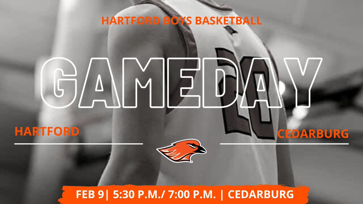🏀 Exciting matchup alert! 🚨Tonight, it's going down on the court as Hartford takes on Cedarburg in an epic boys basketball showdown! 🙌 You don't want to miss this! 🏆 Let's pack the stands and show our support! 📣 #HartfordVsCedarburg <a href="/HUHSBbasketball/">HUHS Boys Basketball</a>  #GameTime 🏀💥