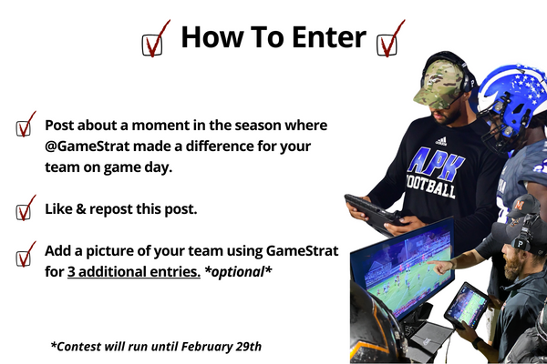 🚨 GIVEAWAY ALERT 🚨 We’re giving away a brand new iPad Air (5th gen) to a lucky GameStrat team who enters the contest below 👇 Share a moment from this past season where @GameStrat made a difference for your team on game day. Contest will run until February 29th*