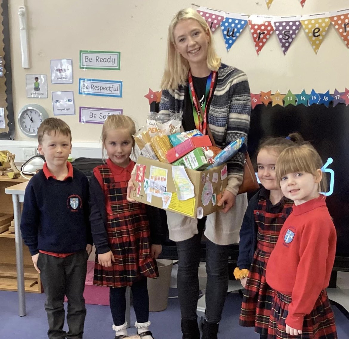 So proud of our youngest children making a difference to other people’s lives <a href="/CaritasPlymouth/">Caritas Plymouth</a> 
<a href="/PlymouthCAST/">Plymouth CAST</a> <a href="/PlymouthDiocese/">Diocese of Plymouth</a> 
<a href="/WadebridgeFB/">WadebridgeFoodbank</a> <a href="/Morrisons/">Morrisons</a> <a href="/intobodmin/">intoBodmin</a> <a href="/BodminVoice/">Bodmin Voice</a> 
Collecting food for our local food bank and charity organisations #amazing
#agentsforchange