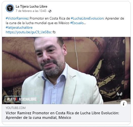 Gracias a La Tijera Lucha Libre por la entrevista a Victor Ramirez / Embajador de la Lucha Libre en Costa Rica
facebook.com/share/p/oDoJFM…
Cordialmente invitados: Luchamania Nueva era Riot Wrestling Costa Rica Wrestling
🇨🇷 🇲🇽 🇺🇸
#iwclegacy
#evolutionwrestlingevents
#evolucionsinmiedo
