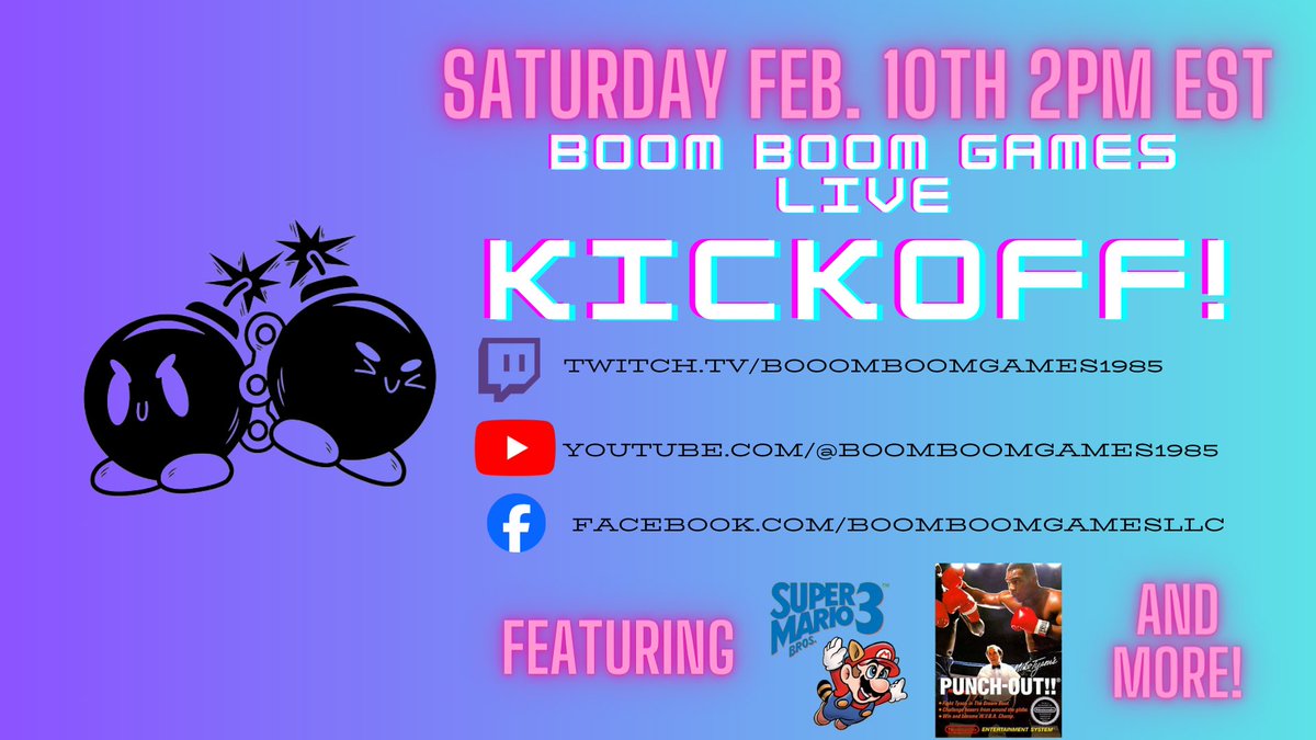 BoomBoomGames85's tweet image. 🚨We’re going live🚨 
Join us tomorrow at 2PM EST While @PeachyEXP takes on the retro era! 

Follow or subscribe to our channel for your chance to win a $25 Boom Boom Games Gift card! 

Check it out at the links Below!