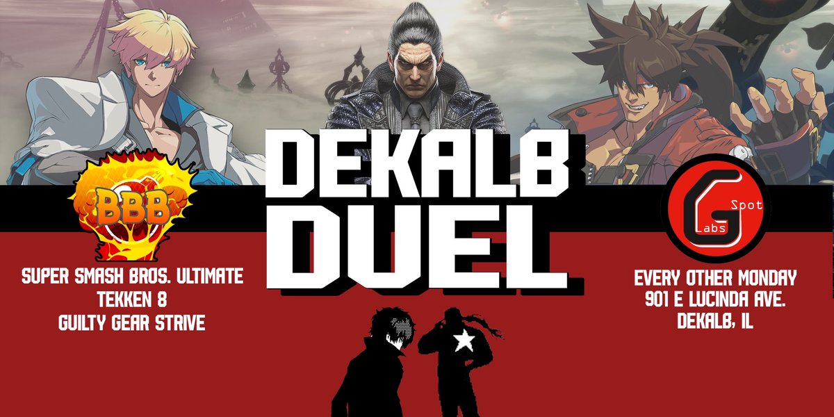 BBB_FGC's tweet photo. DeKalb Duel #2 registration is now open!

- Monday, February 19, 2024 -
Located at @G_Spot_Labs in DeKalb, Illinois

💣 Super Smash Bros. Ultimate
💣 Tekken 8
💣 Guilty Gear Strive

💥 REGISTER NOW — https://t.co/9KuAMBYRms 💥 https://t.co/pow3Y4szv8