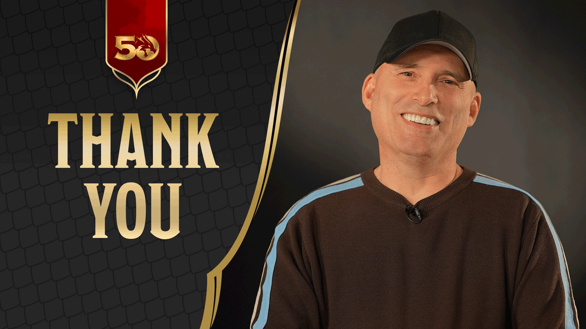 Wizards_DnD's tweet photo. Thank you for 50 years of Dungeons &amp; Dragons!

Watch a special message from members of the team that work to bring the game to life: https://t.co/53sNcC5Qb4 https://t.co/ahsgLlOeSe