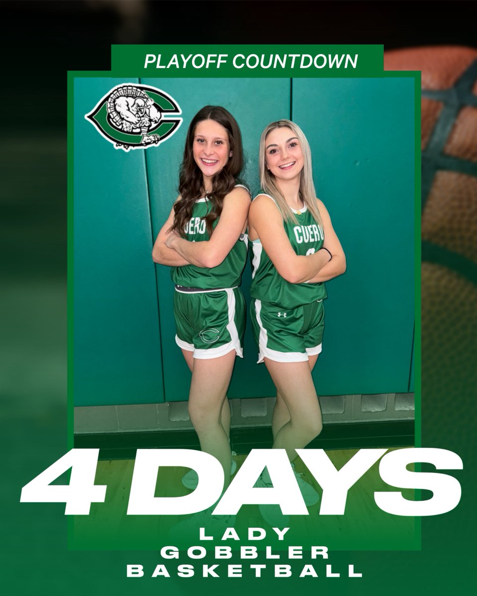 CueroAthletics's tweet photo. Attention ALL Gobbler fans!!! Only 4 MORE DAYS until the Lady Gobblers hit the road to Floresville to take on the Navarro Lady Panthers!!! #GMG #AKC 7:00 Floresville HS https://t.co/dKhg9ruEDz