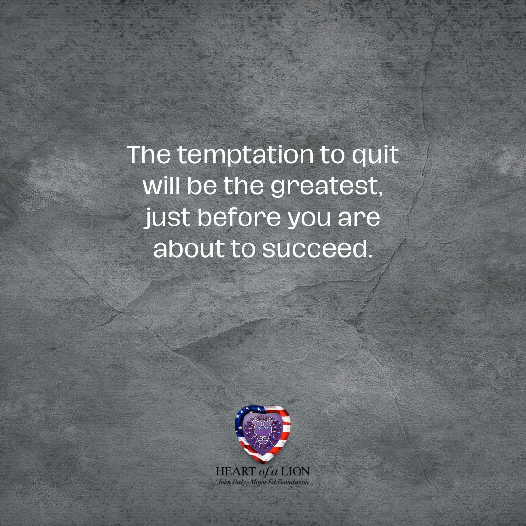 'The temptation to quit will be the greatest, just before you are about to succeed.'  #stayresilient #nevergiveup #successawaits #perseverancequotes #motivation #keepgoingstrong #quoteoftheday #inspirationalquotes #dontquitnow #successjourney