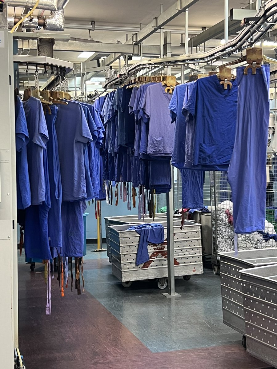 Had a tour of our onsite industrial laundry today. What a fantastic place with great people doing such an important job! I have fond memories of the manufacturing industry, and I scratched that itch today ☺️