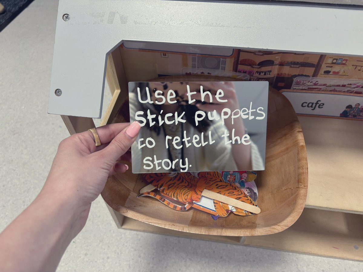 MissHolmanC's tweet photo. Me and my amazing TA have been thinking about ways to support children in my class with oracy and their writing, particularly those who have S&amp;L or are EAL. Very proud of what we’ve created for our next writing outcome  and excited to see the impact 🐯🫖 https://t.co/ngZMVnRWFo