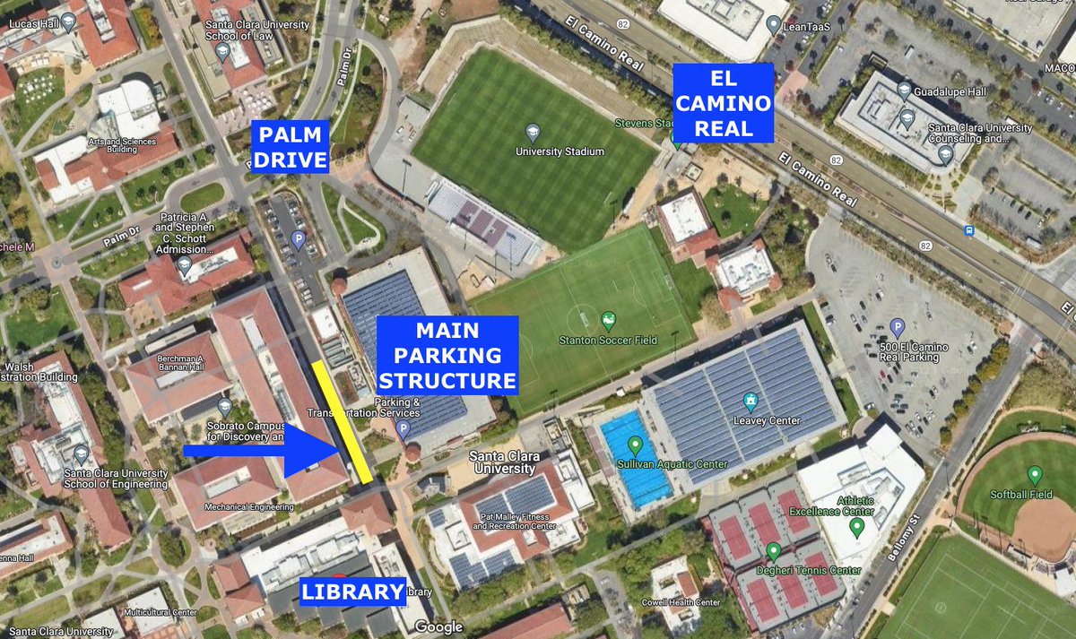 SCU_Library's tweet photo. Santa Clara City Library's Bookmobile will be back on campus! Feb 14 from 1-2 pm. Stop by and chat with Santa Clara City Library and SCU Library staff! We'll be parked outside SCDI (Sobrato Campus for Discovery and Innovation) and the Main Parking Structure! https://t.co/FvKnjJvkU5