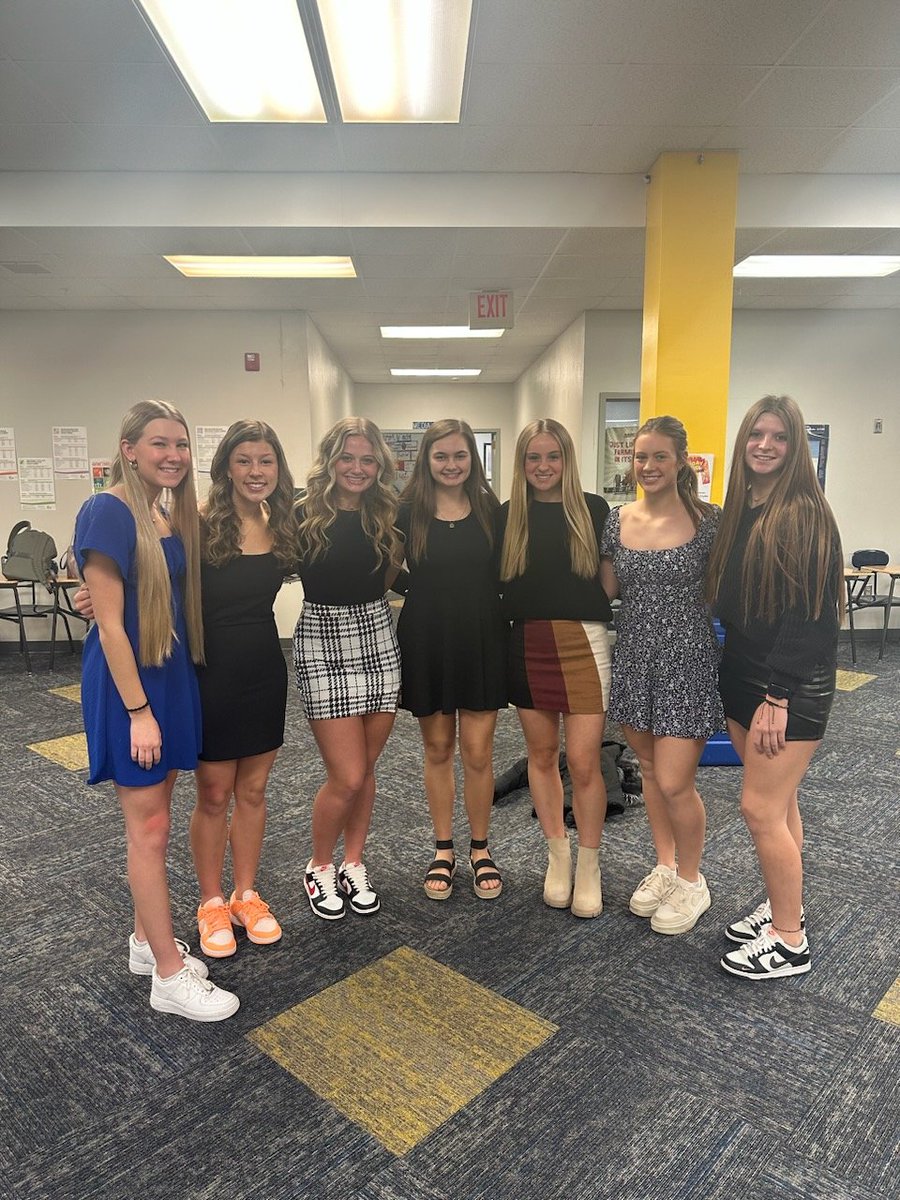 Look at these seniors looking good for their game tonight! #GreatDayToBeAWarrior