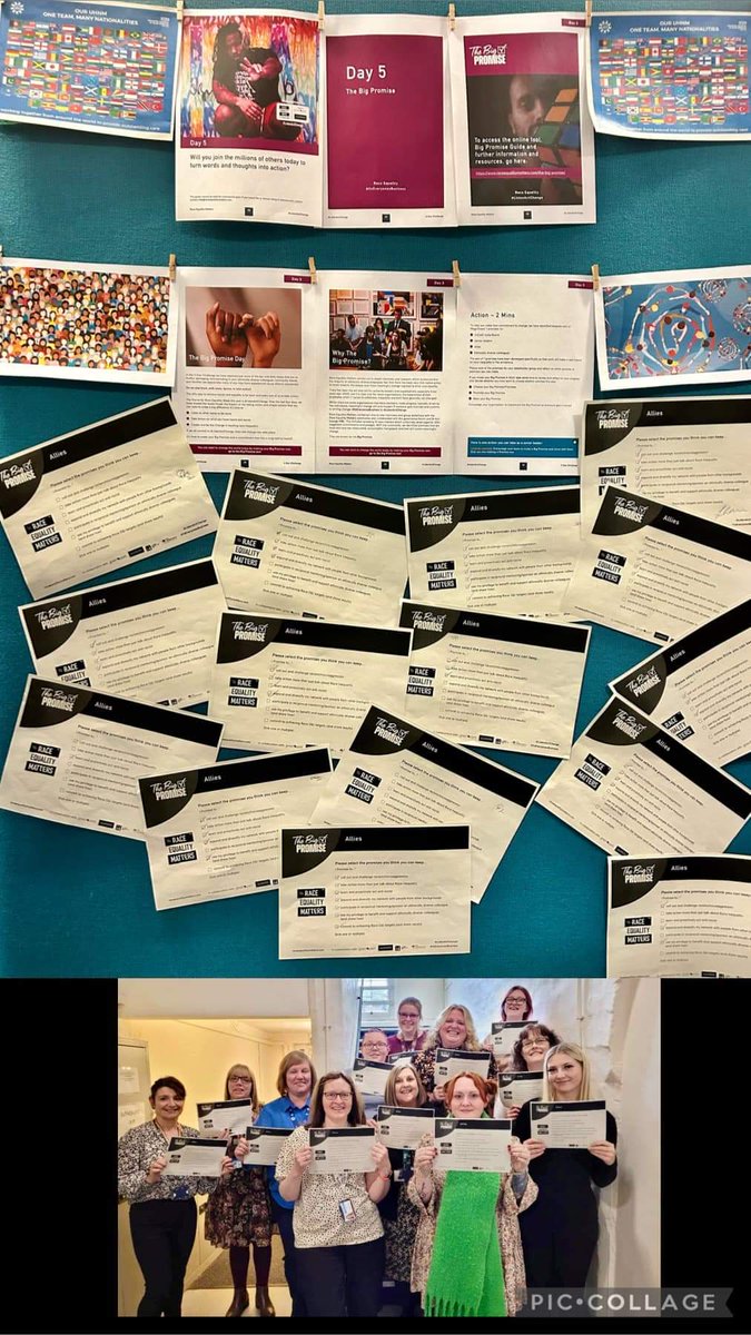 Day 5 hit General Surgery noticeboard with a powerful bang! Colleagues added their personal promises. Thank you team GS for your dedication. #Day5 #TheBigPromise #SeeMeFirst #ListenActChange 💜 @RaceEquality_UK @NHSE_Diversity @people_nhs @UHNM_NHS @CareersAtUHNM @UHNMCharity