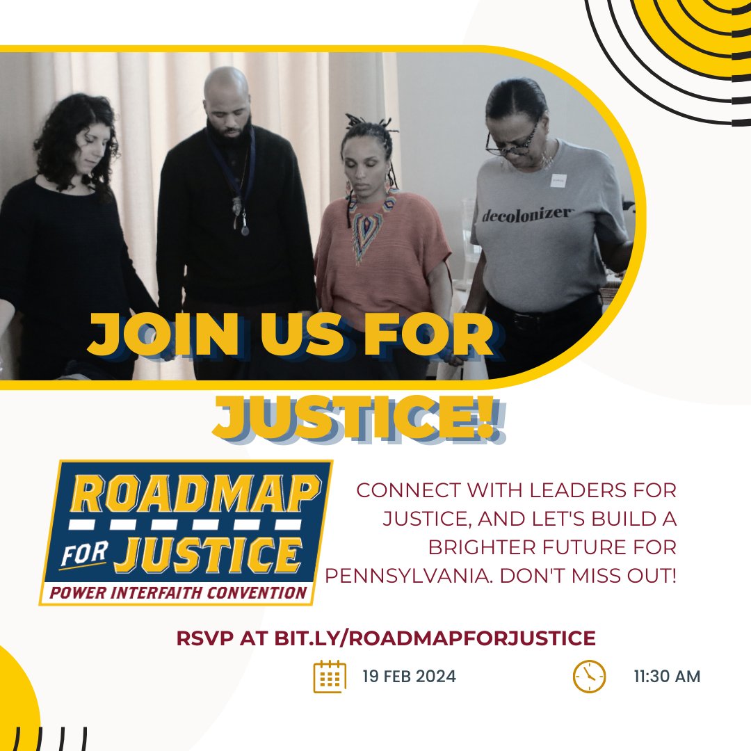 Stand up for justice, make a real difference & contribute to positive change in PA: powerinterfaith.org #powerinterfaith #pajusticenow #empowerpa #POWERconvention #pafuturestartstoday #yourvoicepa #justicetogether #socialjustice #PAfuture #beyondtheballotbox